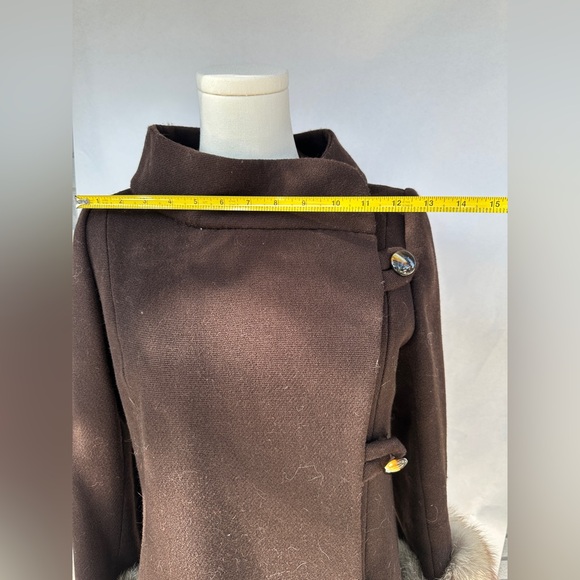 Mod Vintage 1960’s Forstmann Wool Coat Fur Cuffs - Picture 4 of 8